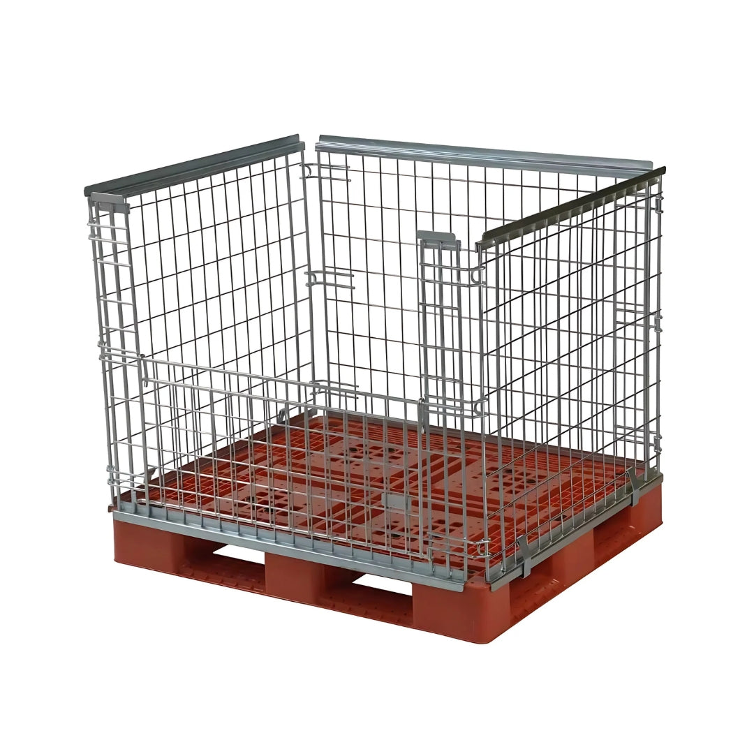 Collapsible Stackable Pallet Retention Cage