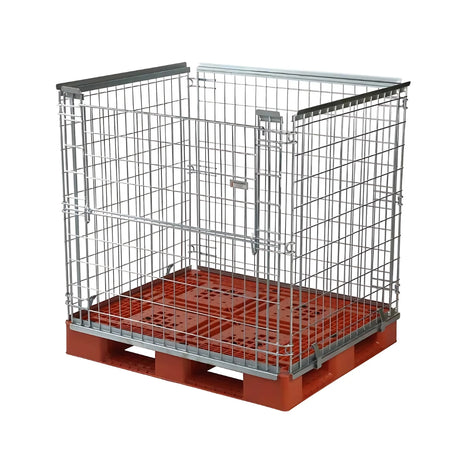 Collapsible Stackable Pallet Retention Cage