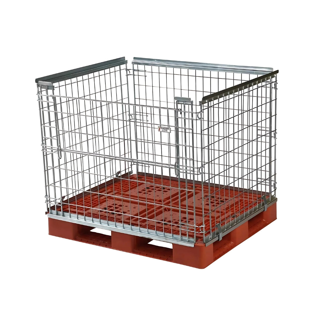 Collapsible Stackable Pallet Retention Cage