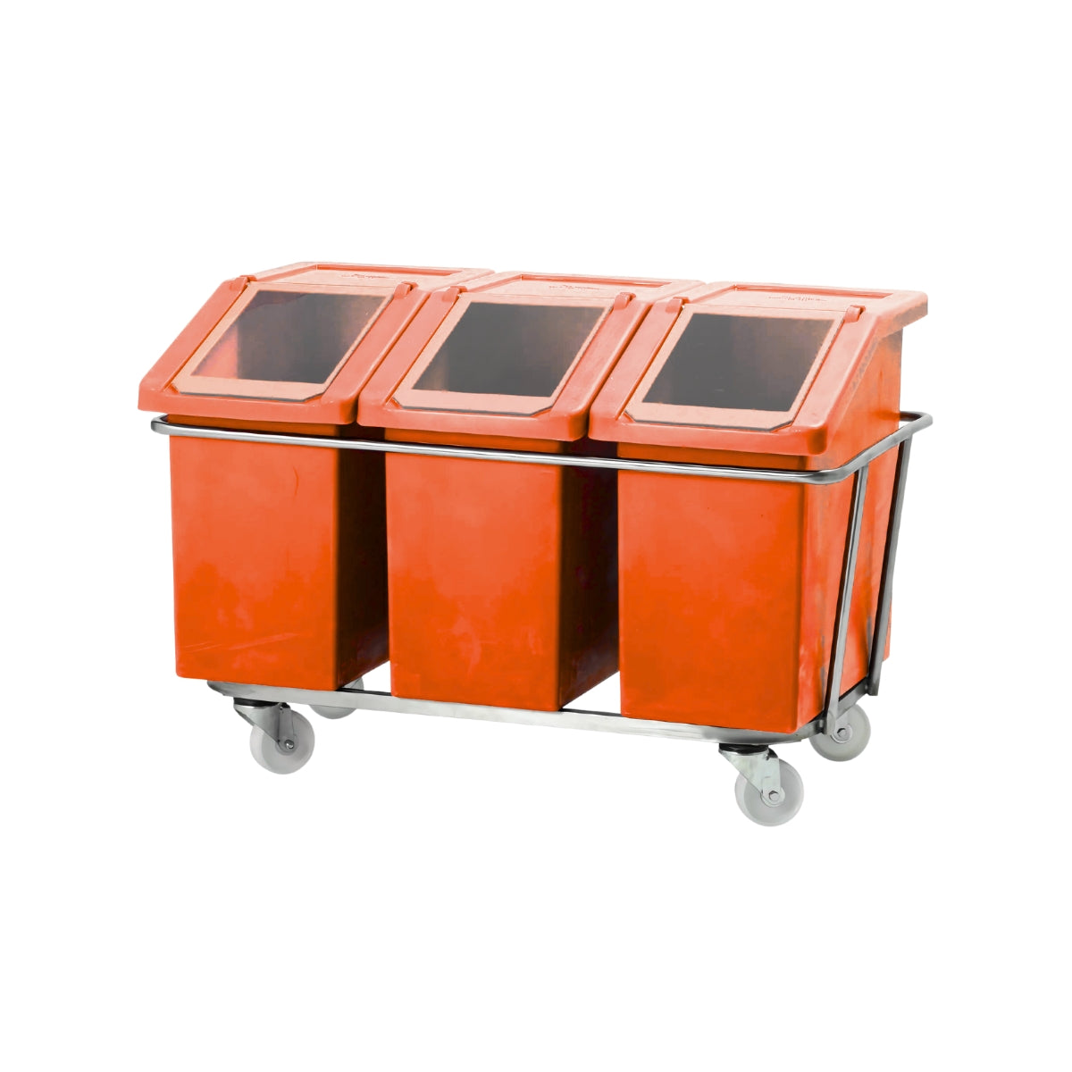 Food Grade Ingredient Dispenser Trolley – 3 Bin