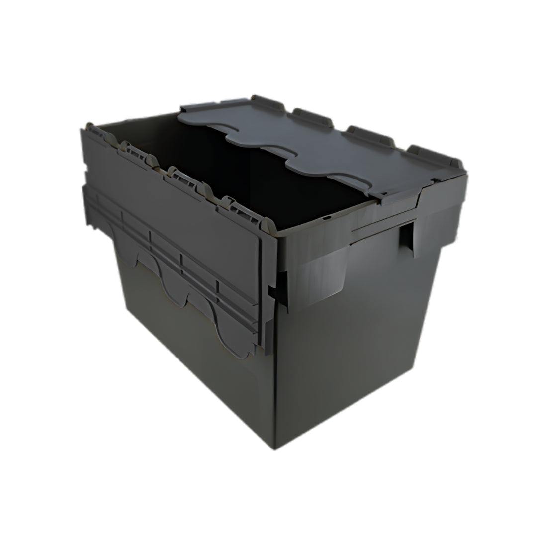 Plastic Storage Box with Attached Lid – 28L to 80L