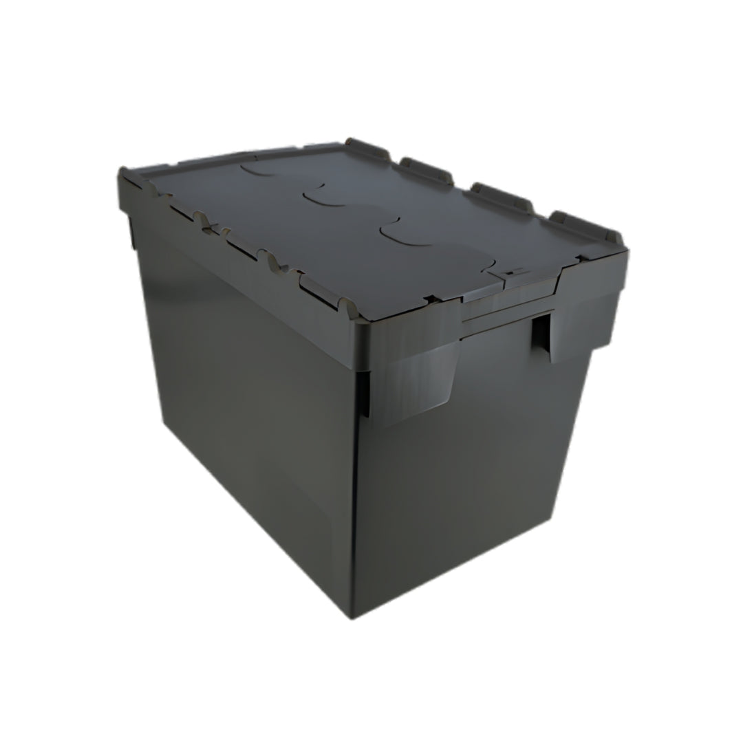 Plastic Storage Box with Attached Lid – 28L to 80L
