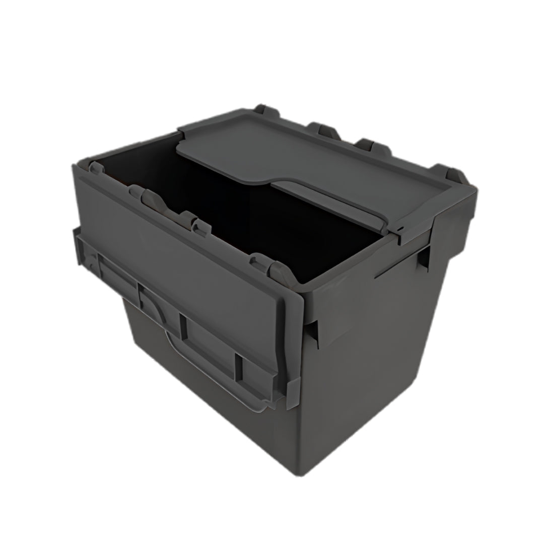 Plastic Storage Box with Attached Lid – 28L to 80L