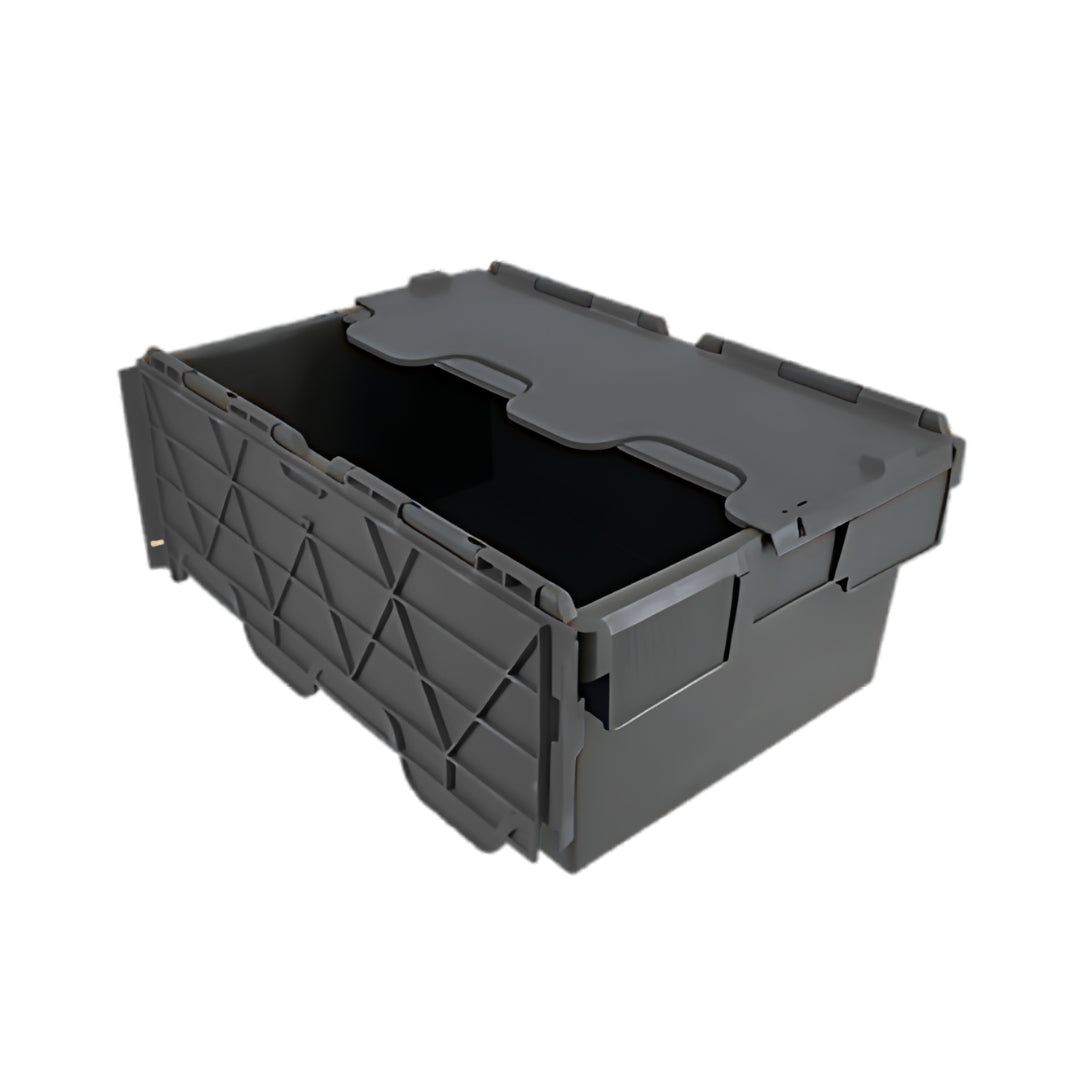 Plastic Storage Box with Attached Lid – 28L to 80L