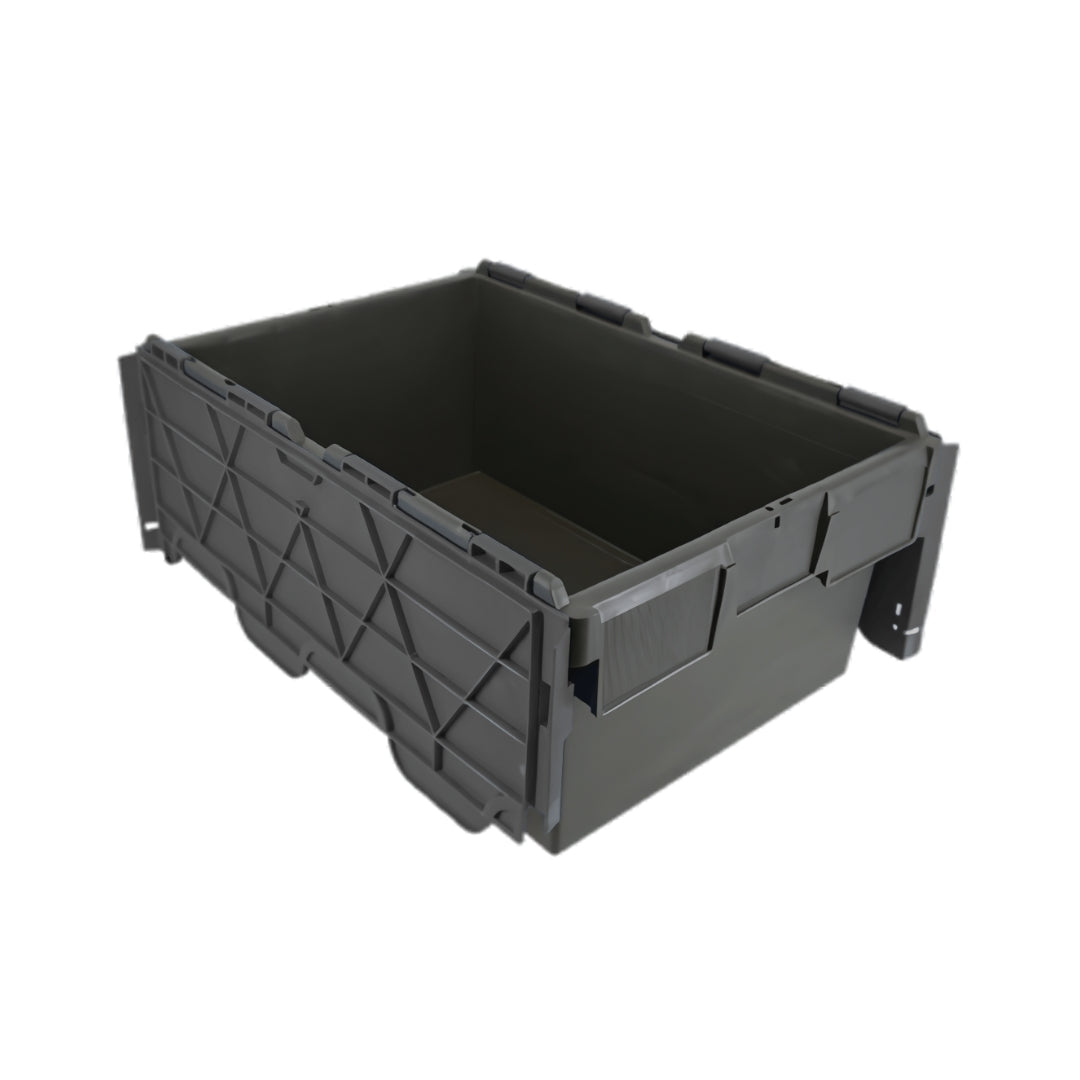 Plastic Storage Box with Attached Lid – 28L to 80L