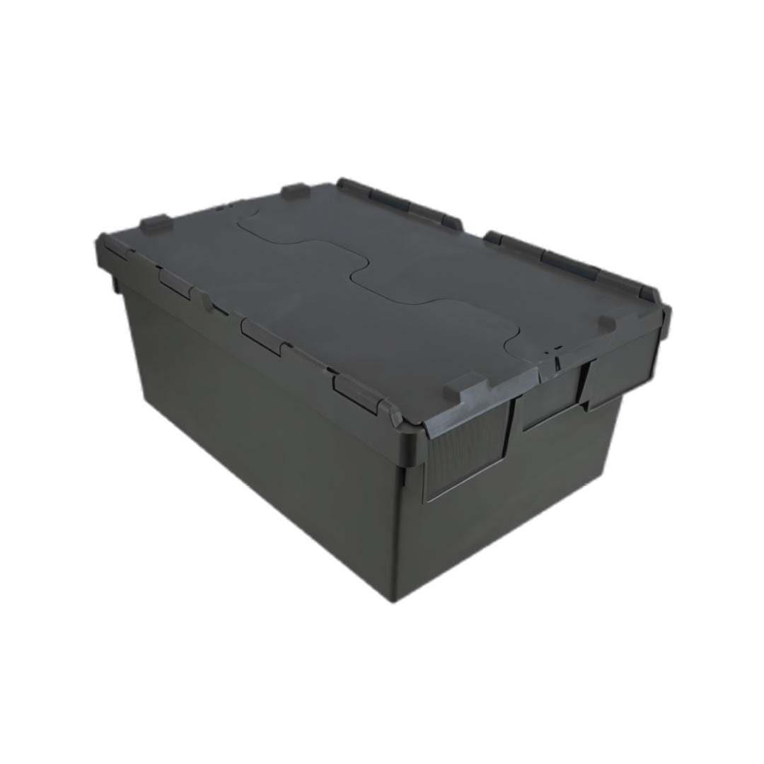 Plastic Storage Box with Attached Lid – 28L to 80L