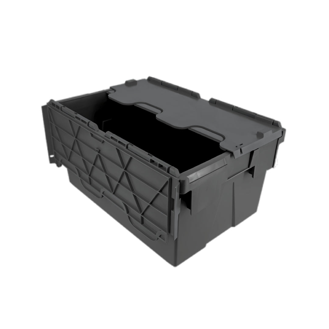 Plastic Storage Box with Attached Lid – 28L to 80L