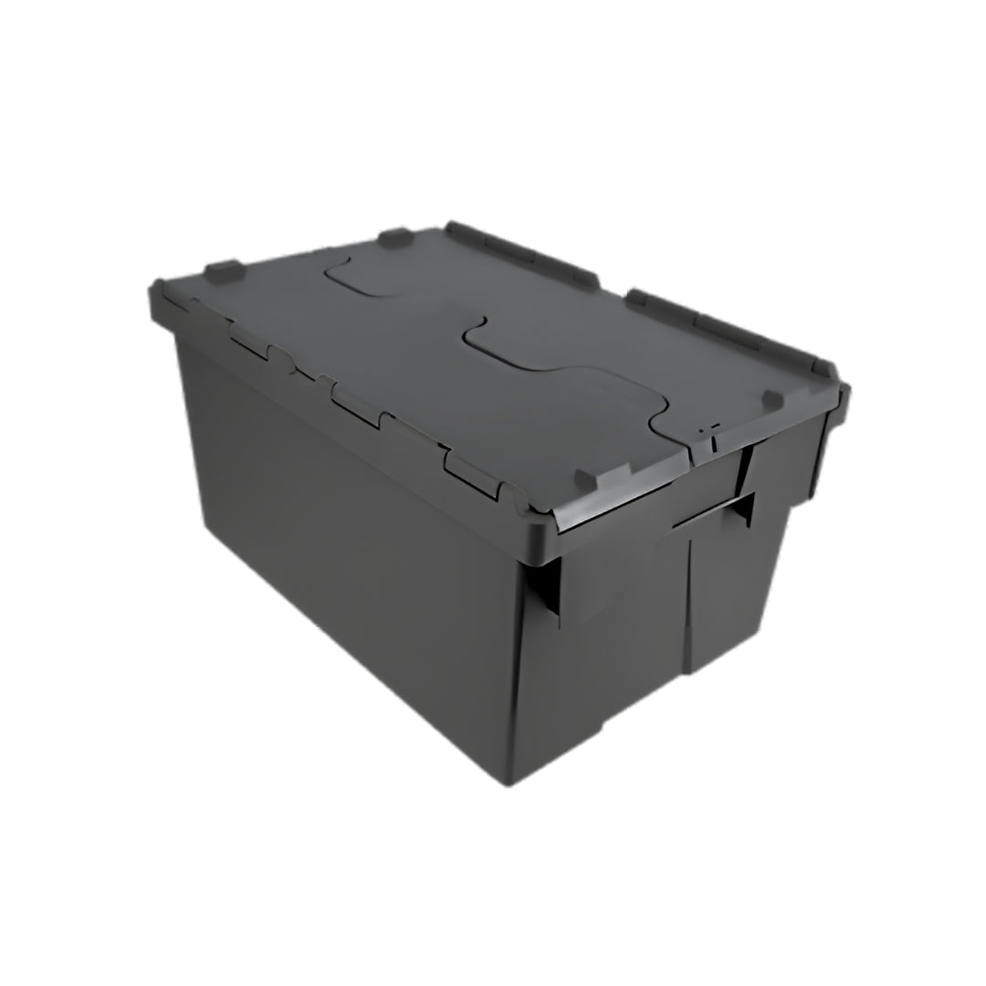 Plastic Storage Box with Attached Lid – 28L to 80L