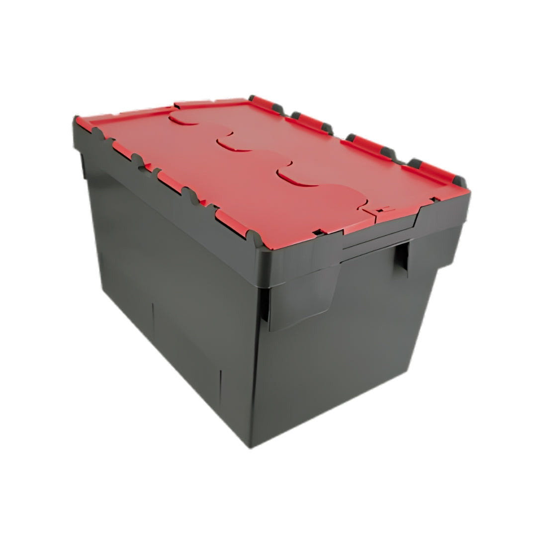 Plastic Storage Box with Coloured Lid – 70L