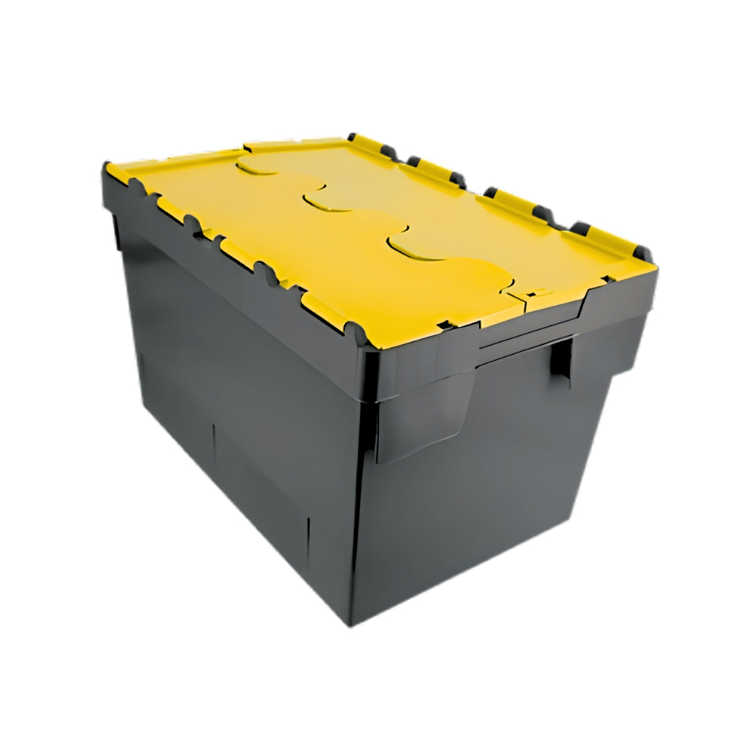 Plastic Storage Box with Coloured Lid – 70L
