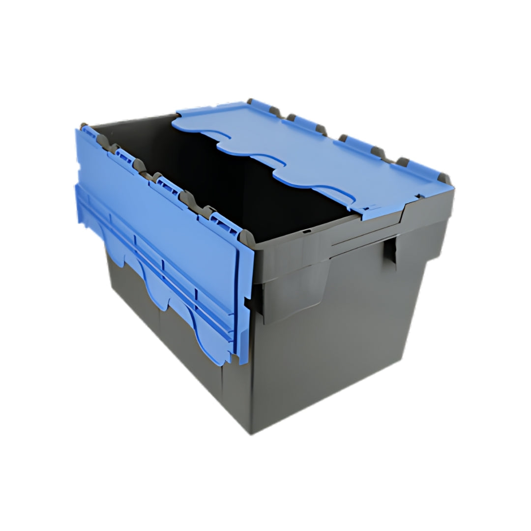 Plastic Storage Box with Coloured Lid – 70L