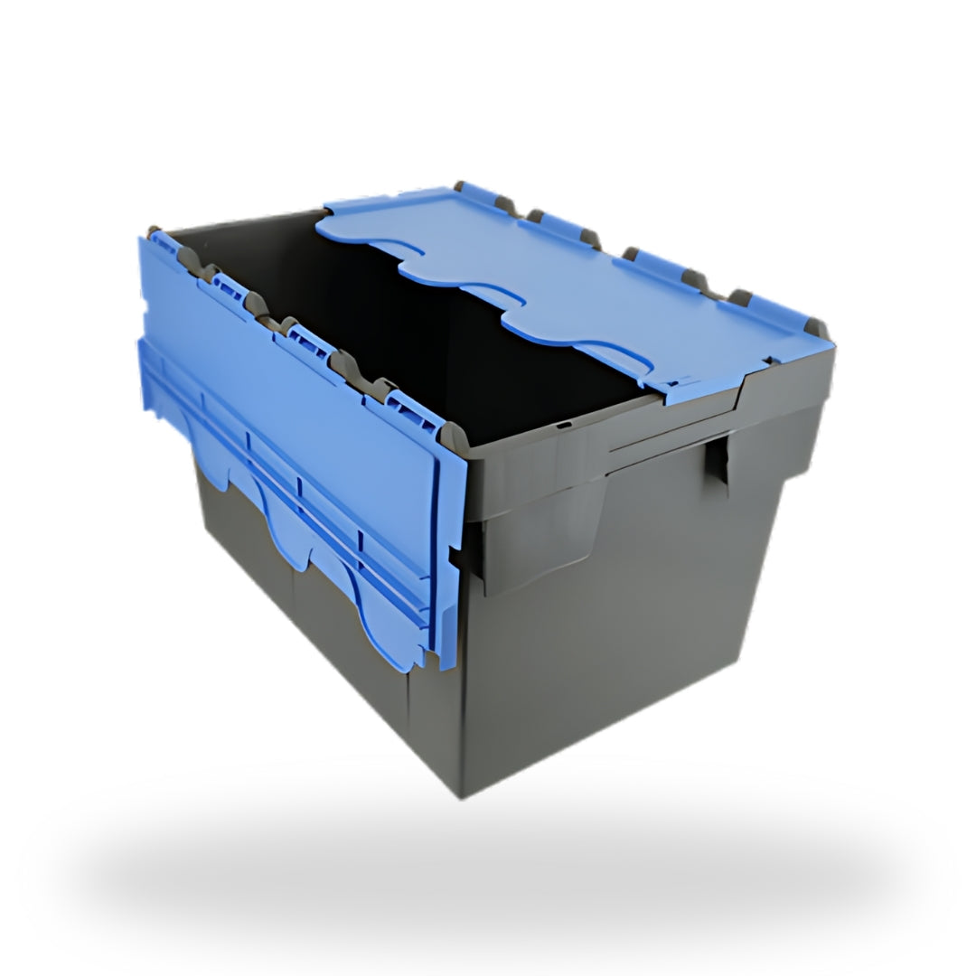 Plastic Storage Box with Coloured Lid – 70L