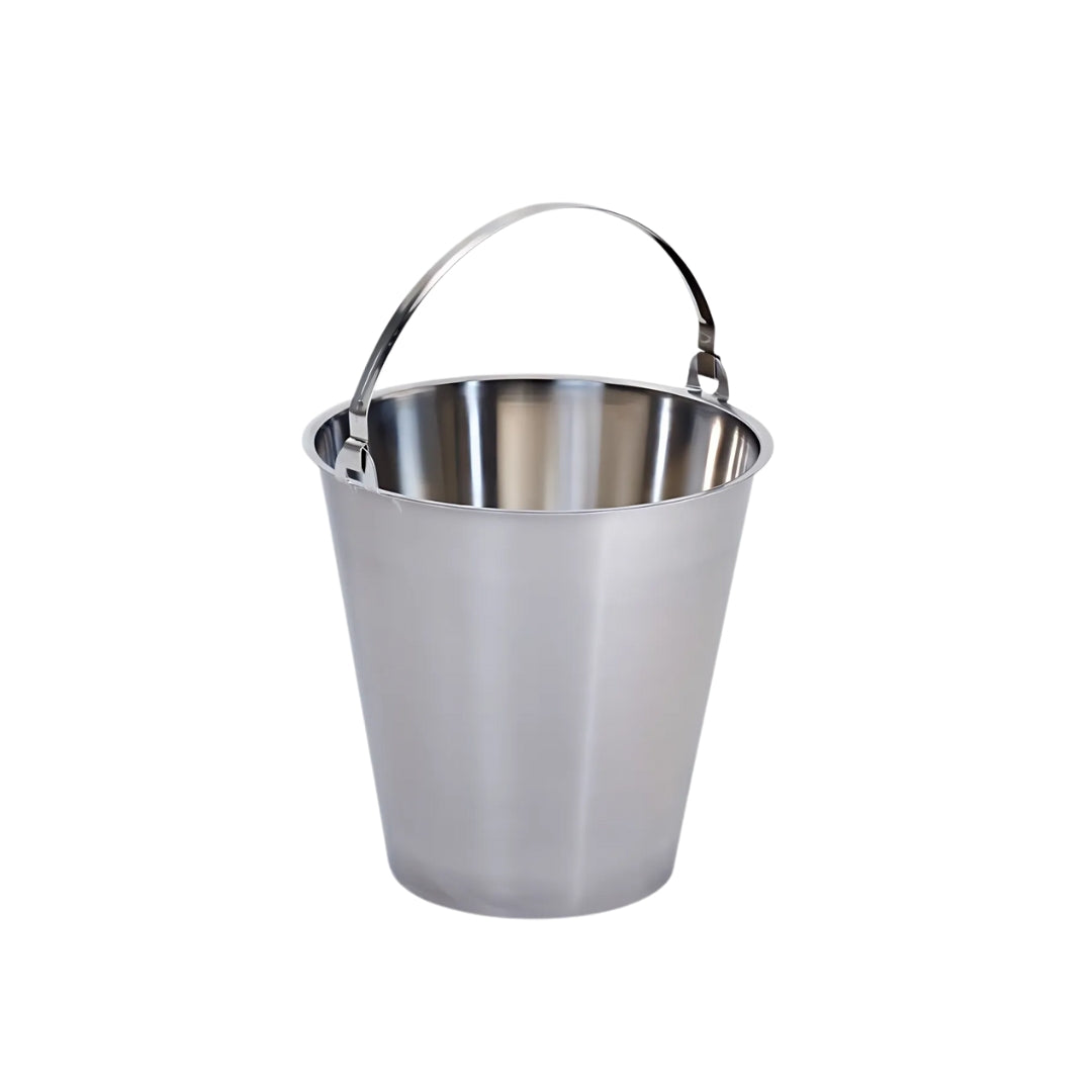 Stainless Steel Buckets with Galvanised Handle