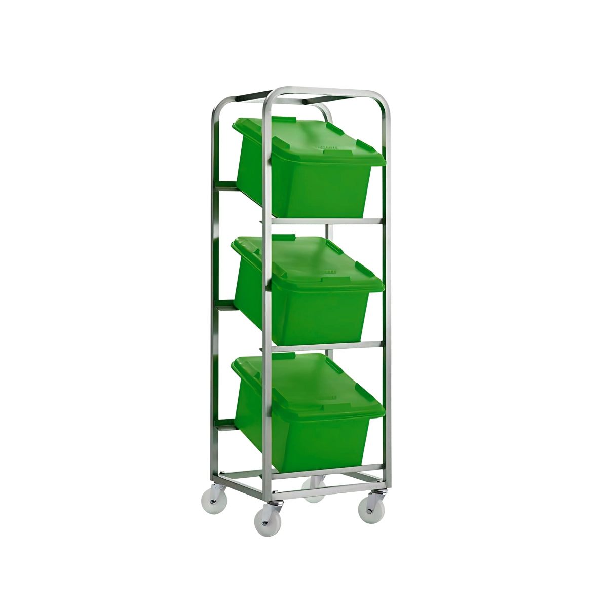 Stainless Steel Food Storage Trolley– 3 Bin