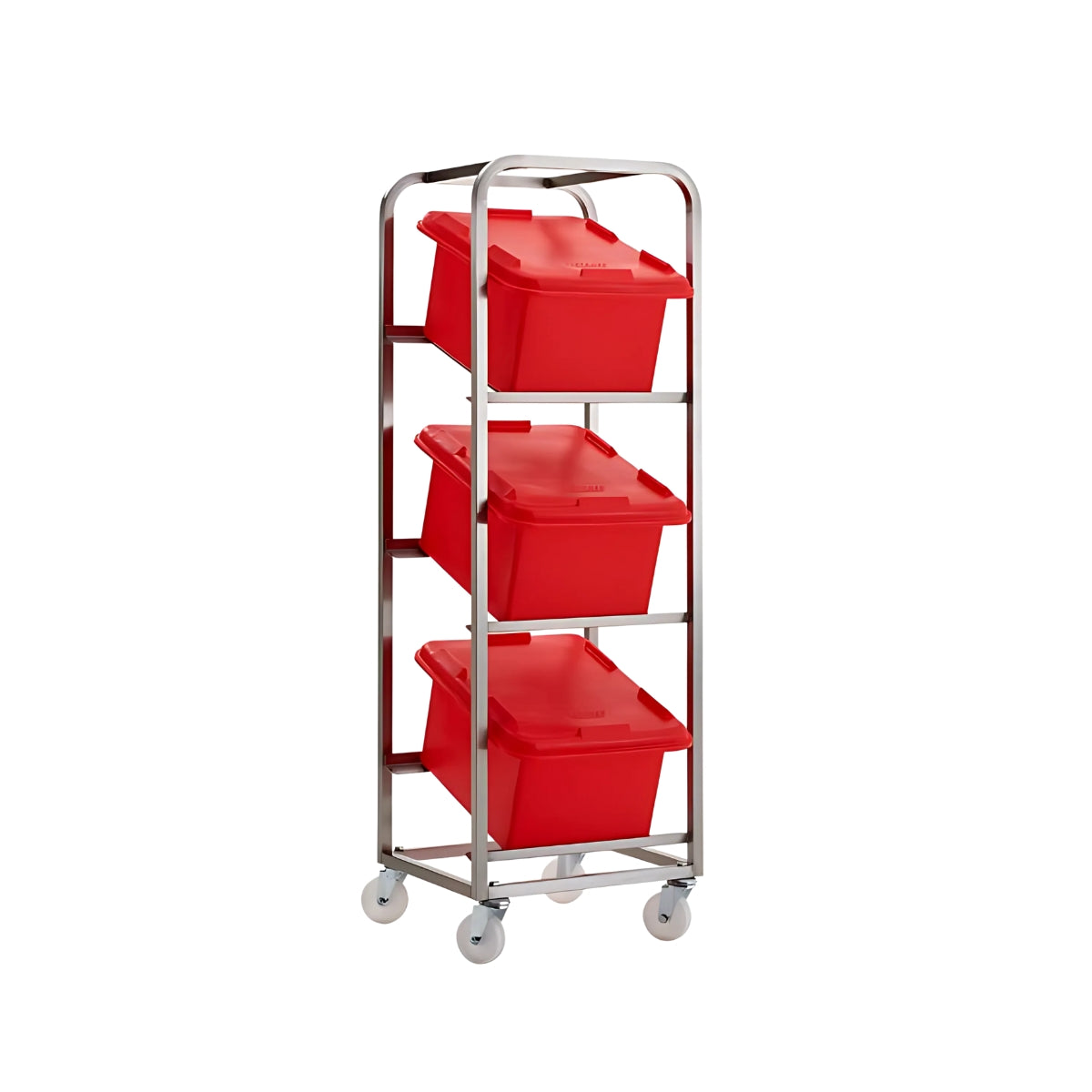 Stainless Steel Food Storage Trolley– 3 Bin