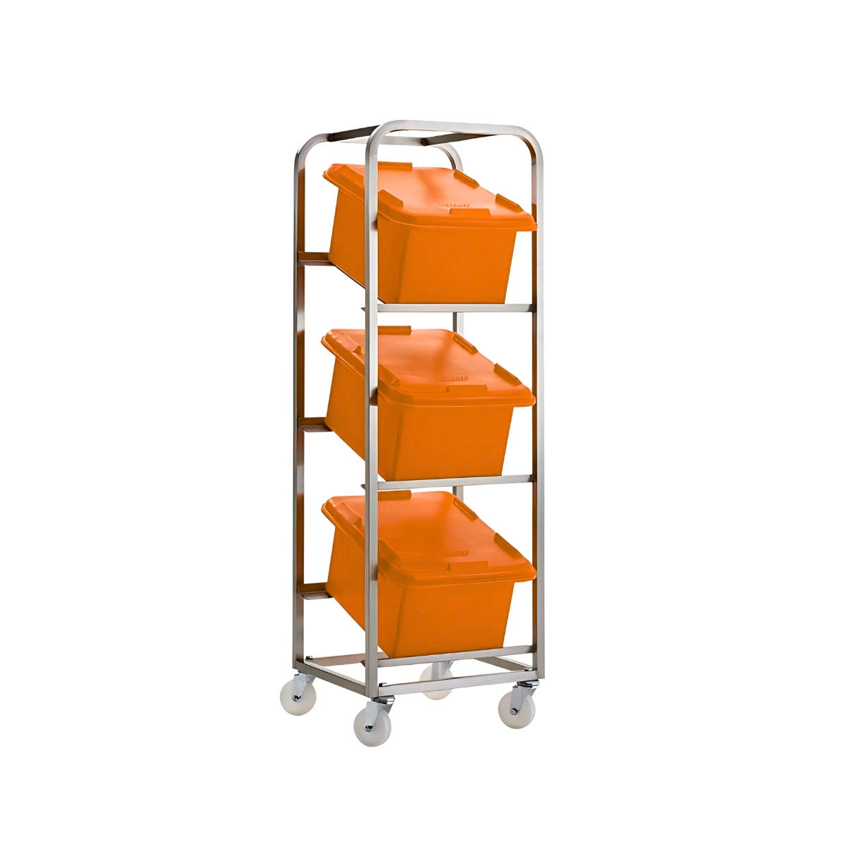 Stainless Steel Food Storage Trolley– 3 Bin