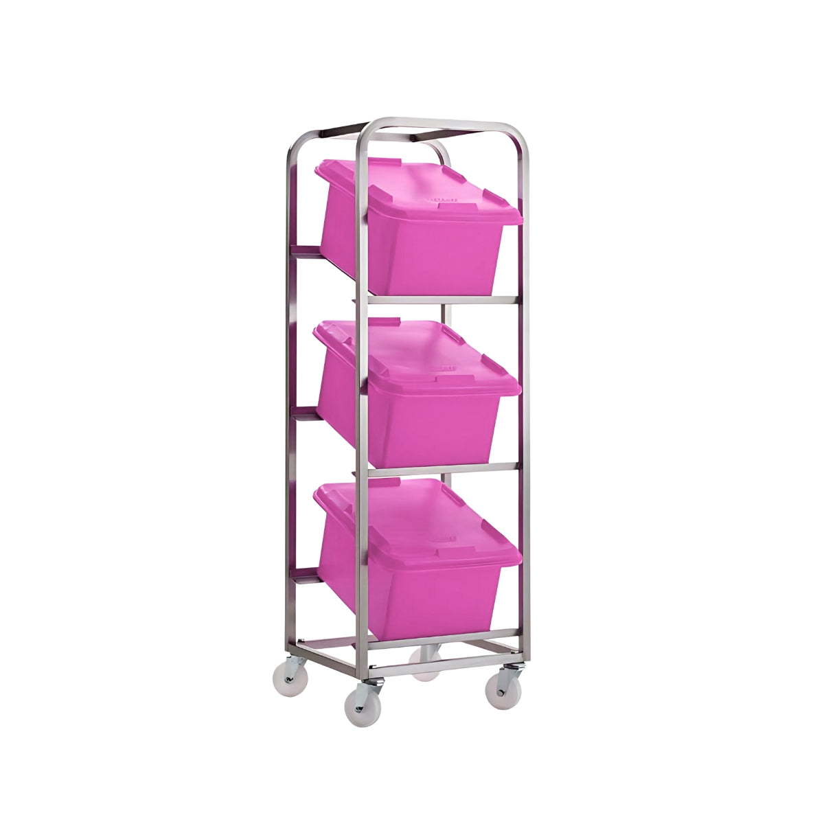 Stainless Steel Food Storage Trolley– 3 Bin
