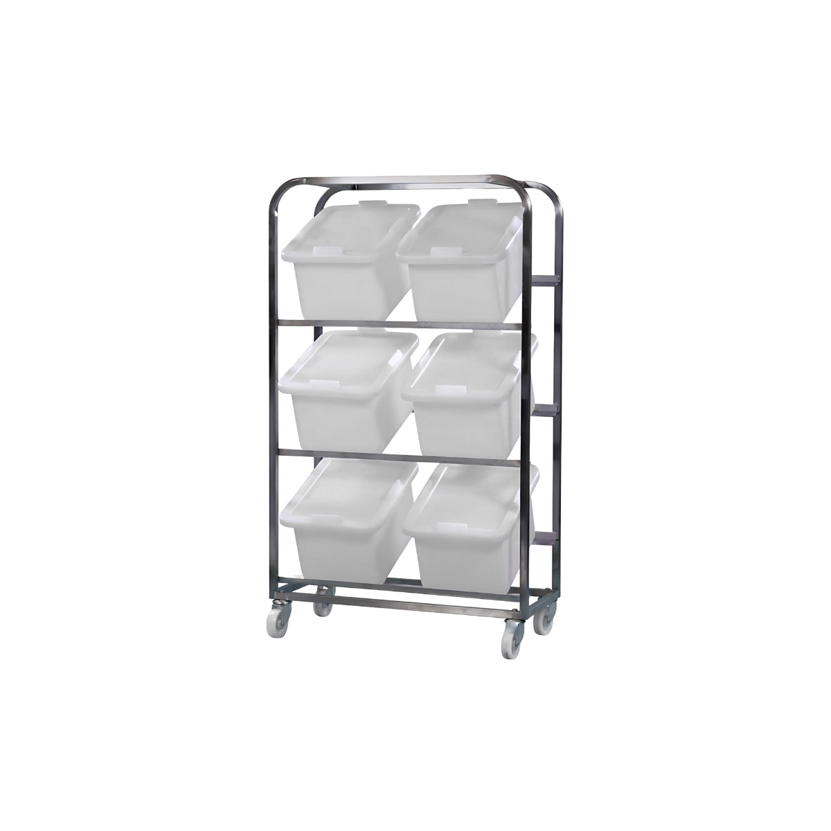 Stainless Steel Ingredient Storage Trolley– 6 Bin