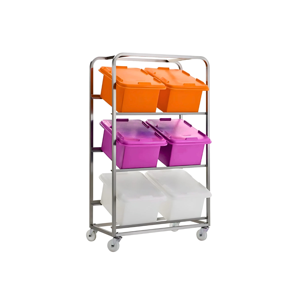 Stainless Steel Ingredient Storage Trolley– 6 Bin