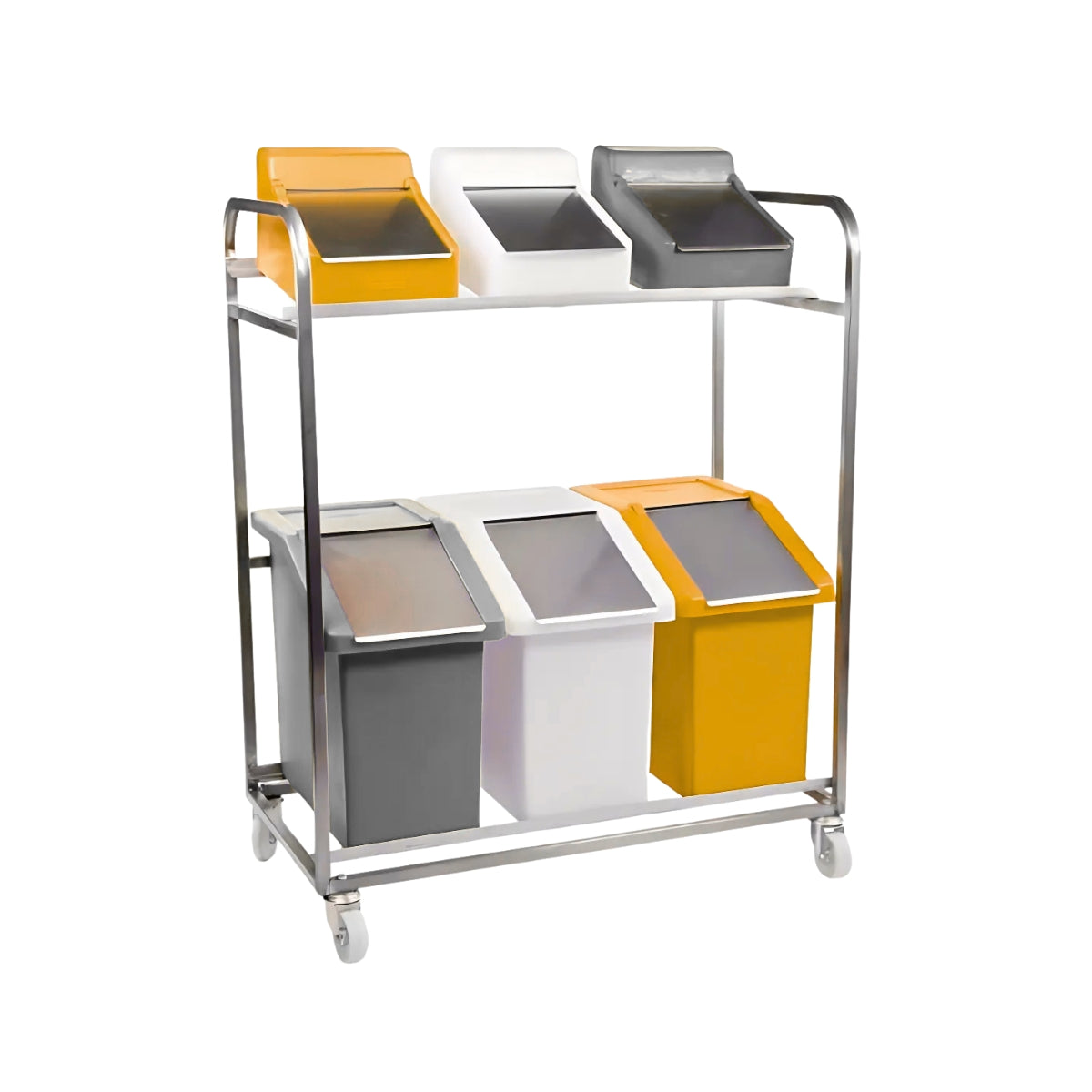 Stainless Steel Storage Trolley with Ingredient Bins