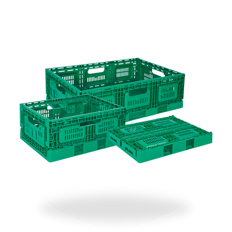 Collapsible Crates & Foldable Plastic Storage Boxes for Efficient Handling