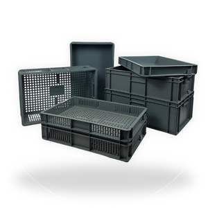 Stackable Container 200l Eurobins & Tote Bins | 200L Stainless & Plastic Mobile Containers ...