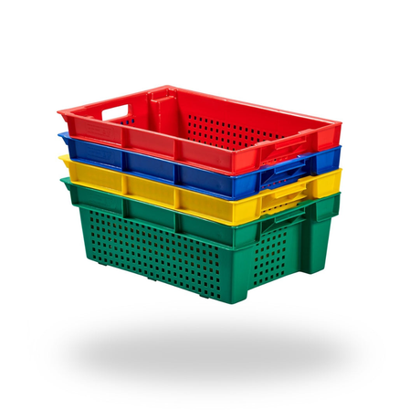 Plastic Stack & Nest Containers for Food Handling & Efficient Storage