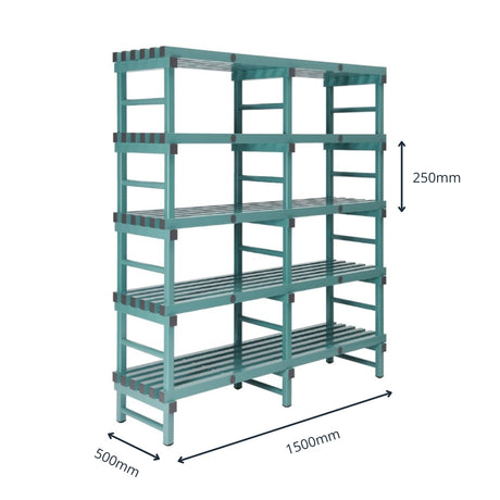 Double Bay Plastic Racking Shelves