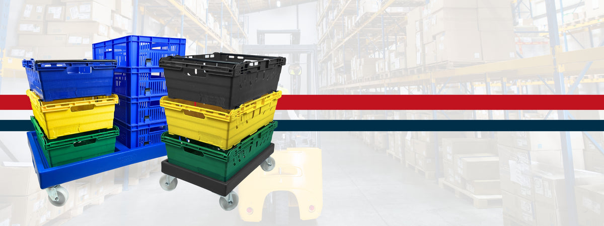 Plastic Container Dollies for Material Handling & Crate Transport ...