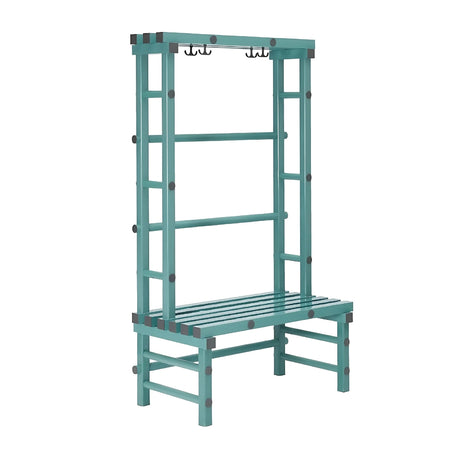 Plastic Changing Room Bench with Hooks